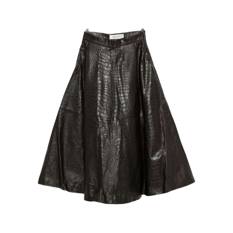 Rohe Leather A-line Skirt