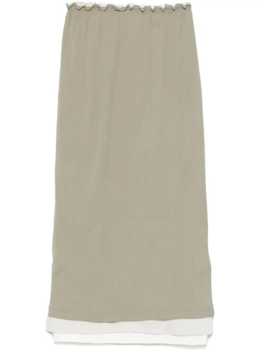 + cotton midi skirt