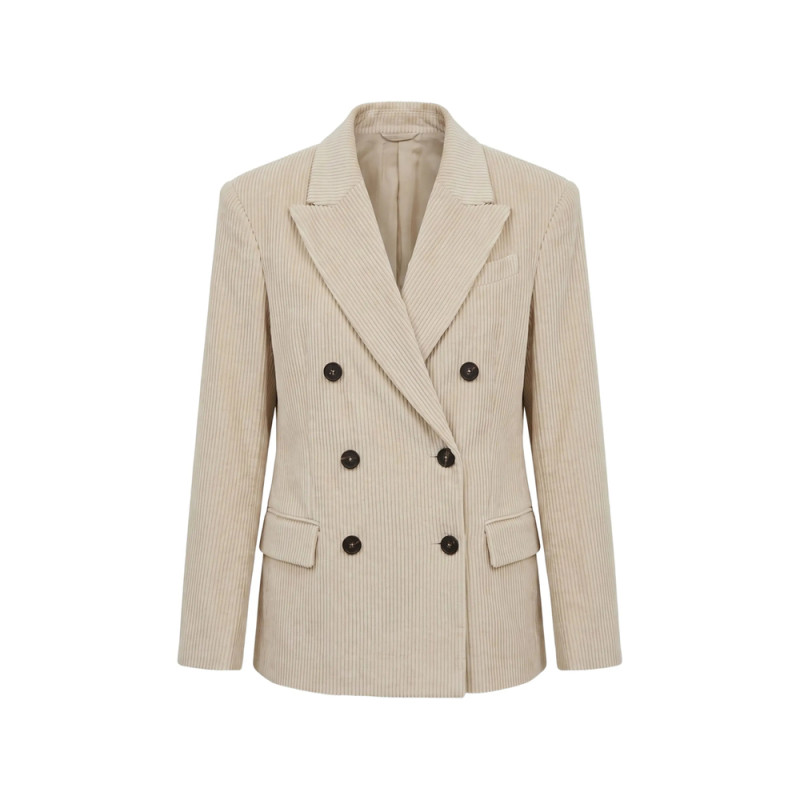 Brunello Cucinelli Double-breasted Corduroy Blazer