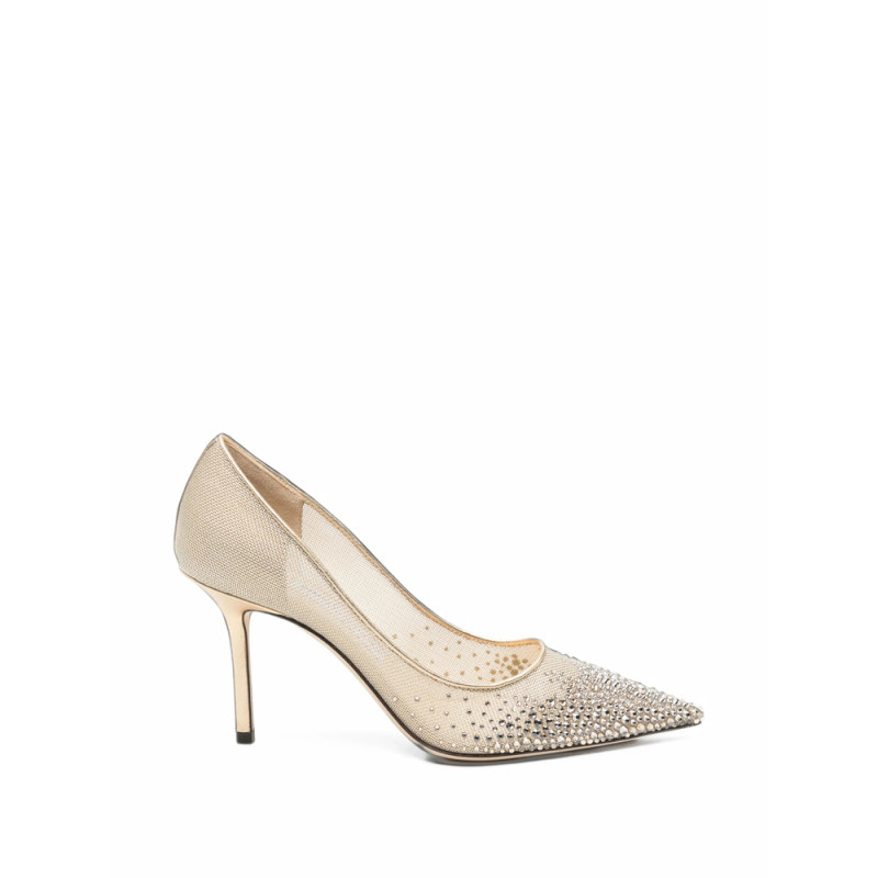 Jimmy Choo Love Crystal-embellished Mesh Pumps
