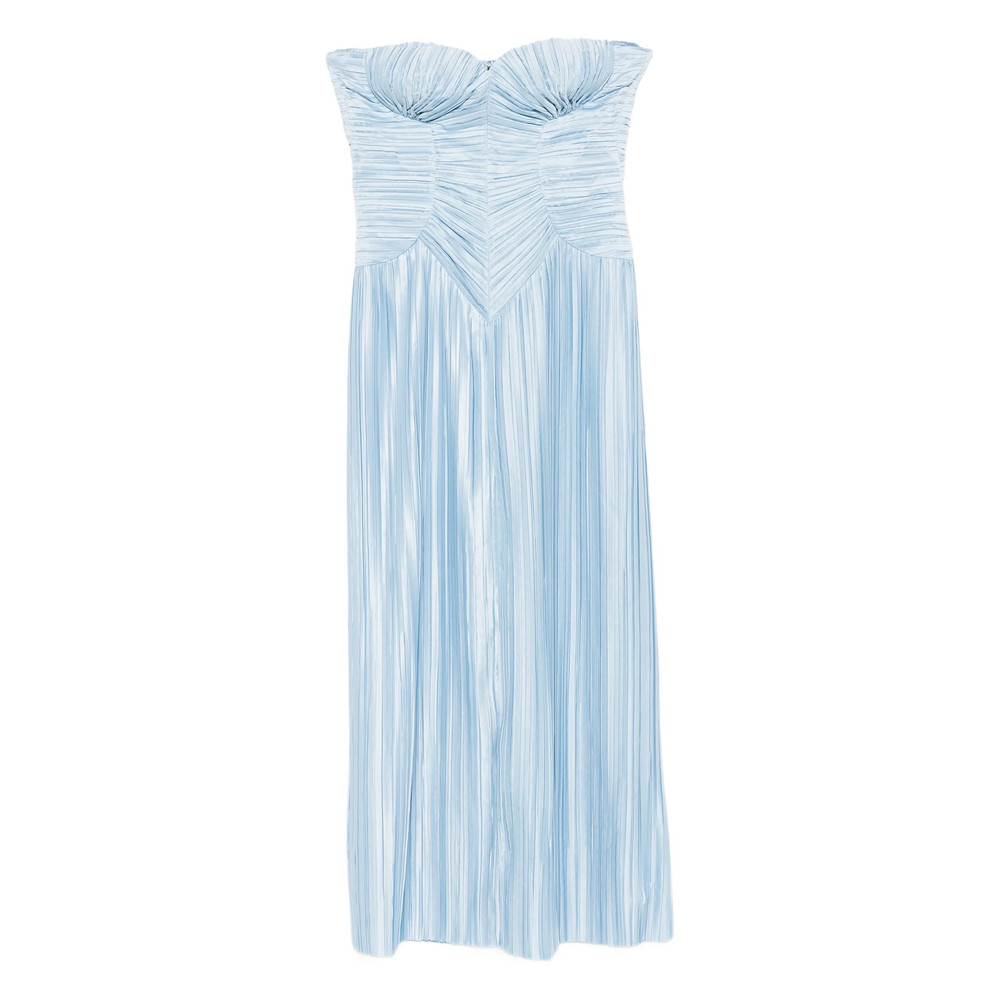 Cult Gaia Ashika Ruched Pleated Gow Dress