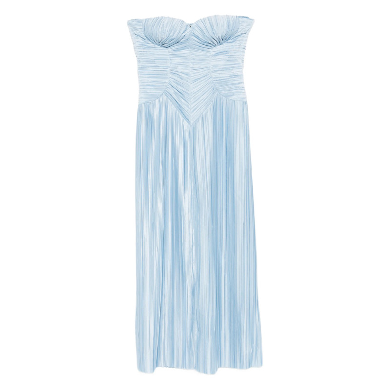 Cult Gaia Ashika Ruched Pleated Gow Dress