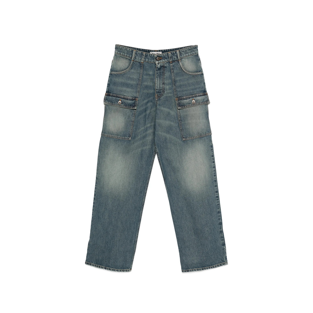 Miu Miu Blue Cargo Jeans