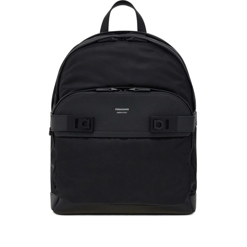 Ferragamo Leather-trim Backpack
