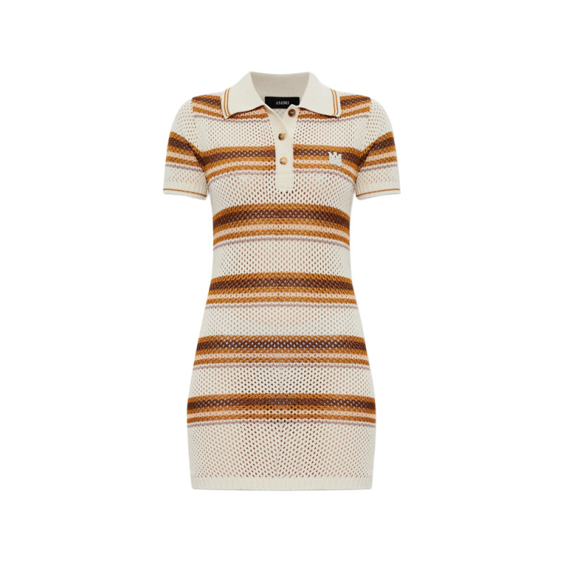 Amiri Striped Knitted Mini Dress