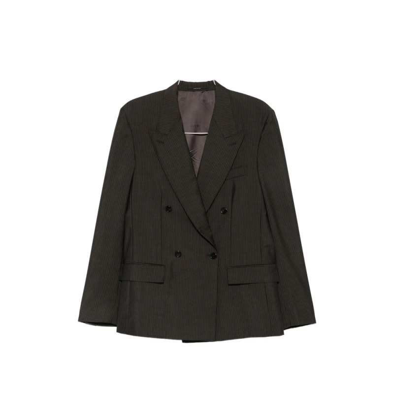 Gucci Pinstriped Double-breasted Jacket