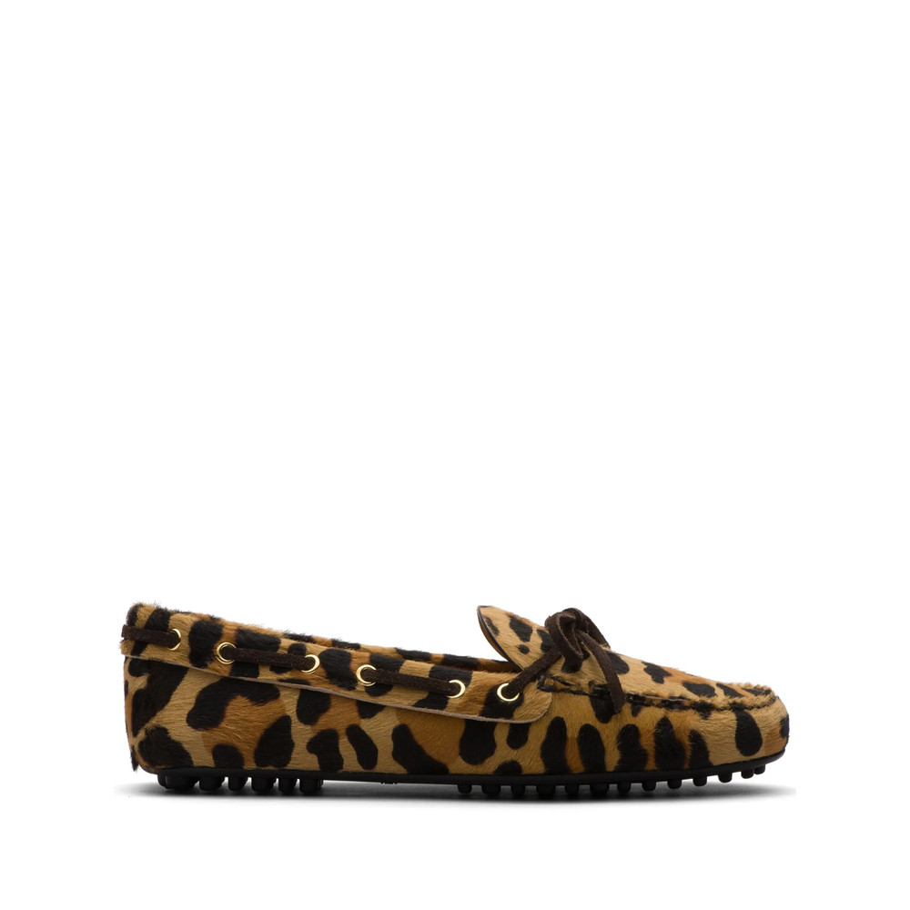 Car Shoe Animalier-print Calf Hair Loafers