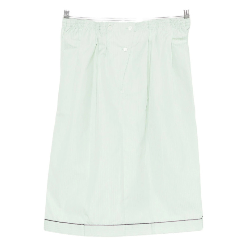 Prada Pinstripe Elastic-waist Midi Skirt
