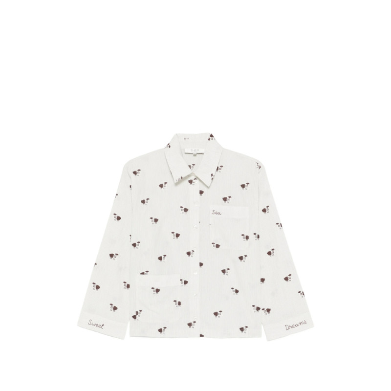 Sea Embroidered-animal Pyjama Set