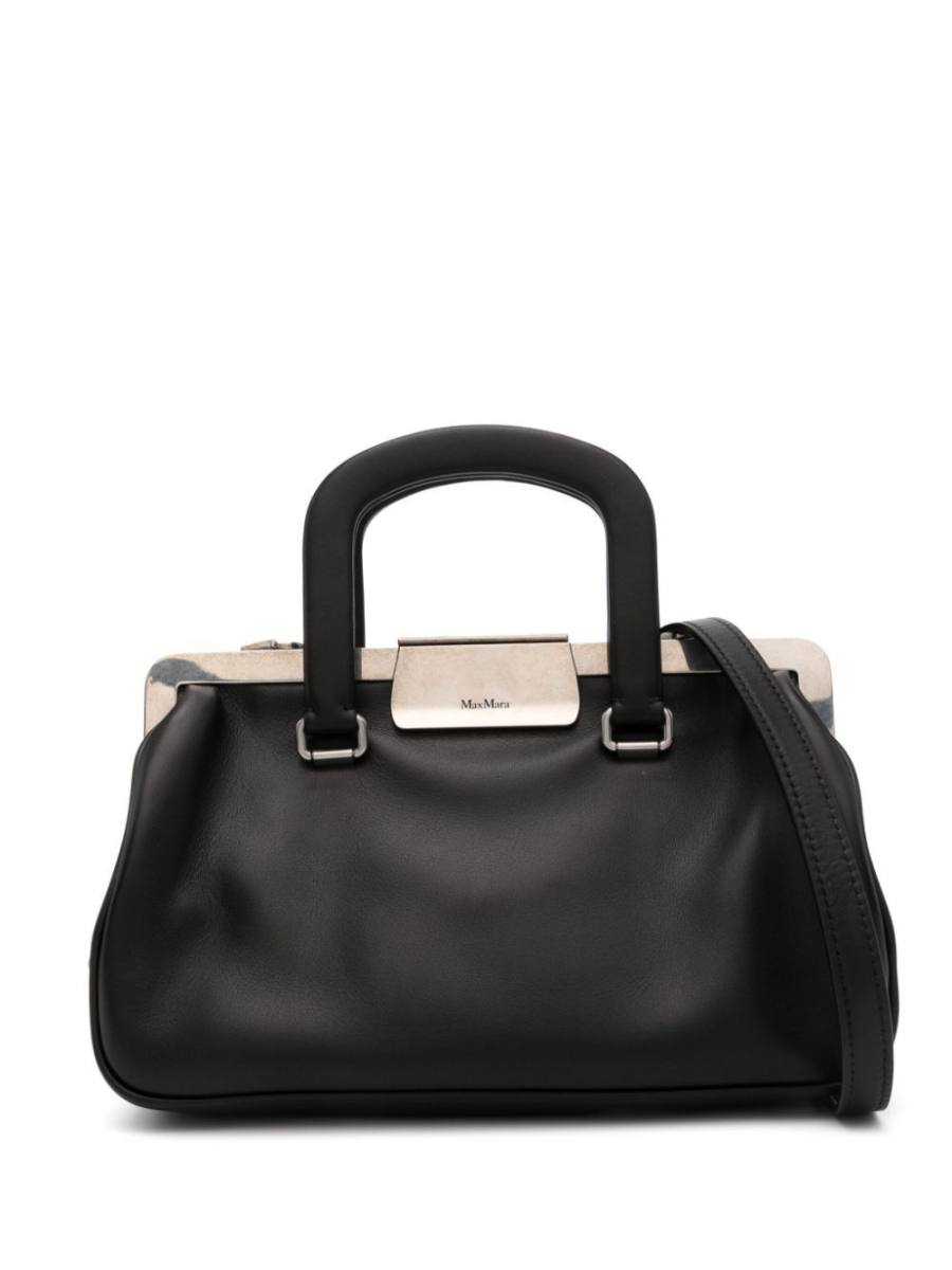 small leather tote bag