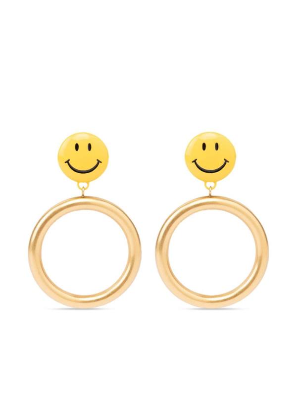 smile-motif earrings