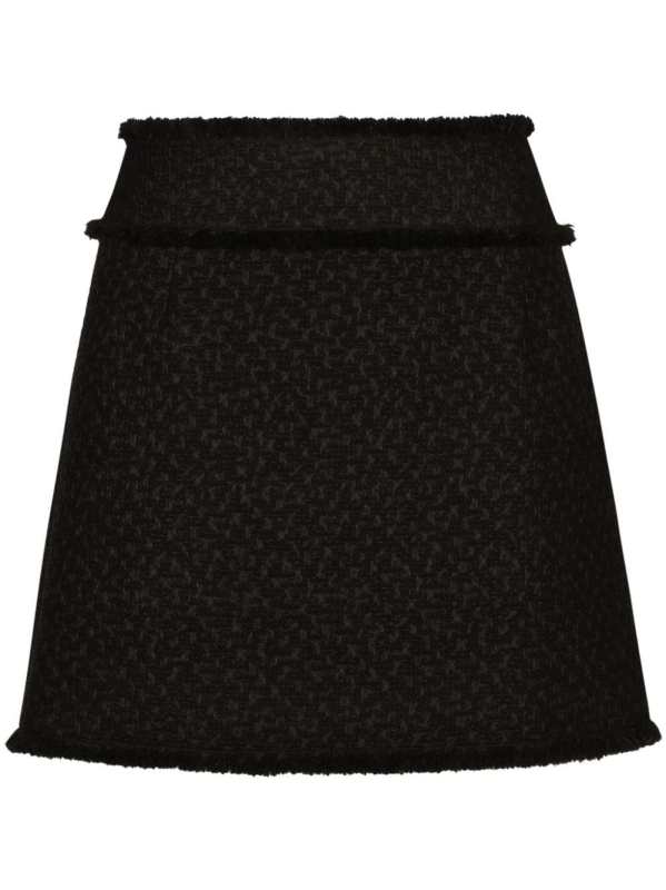 bouclé mini skirt