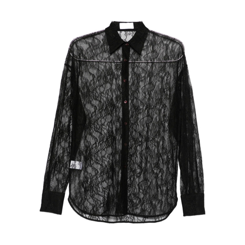 The Nina Studio Lace Button-down Shirt