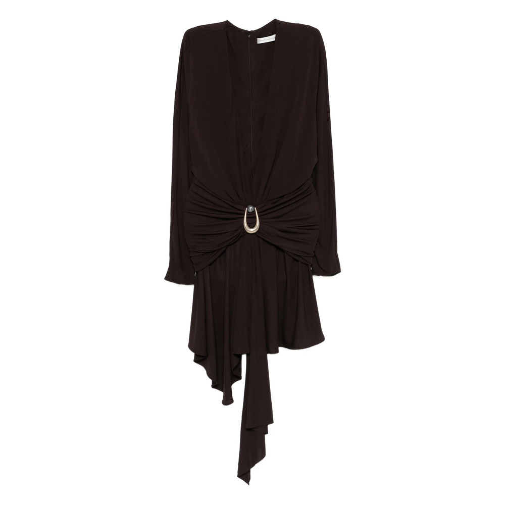 Christopher Esber Stone-detail Draped Mini Dress