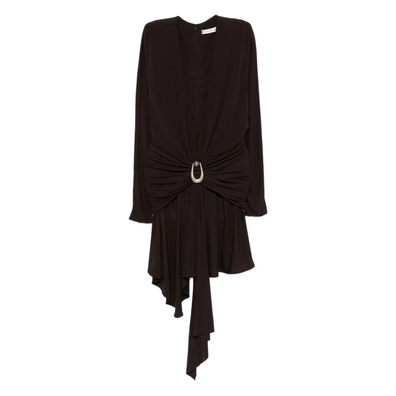 Christopher Esber Stone-detail Draped Mini Dress