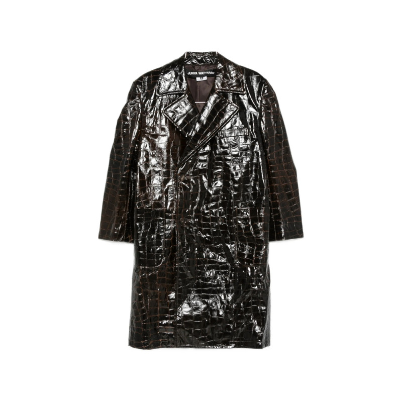 Junya Watanabe Croc-effect Double-breasted Coat