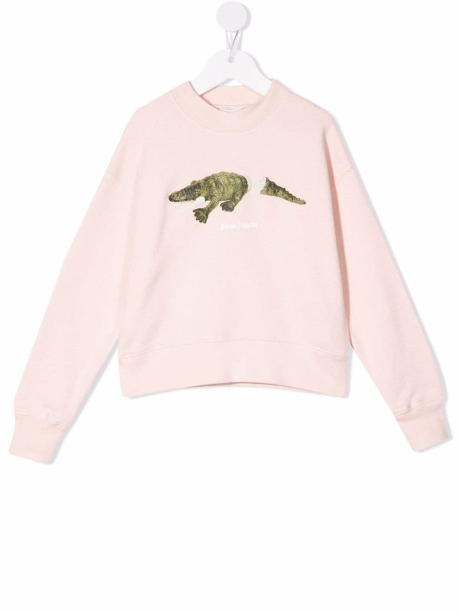 crocodile-print cotton sweatshirt