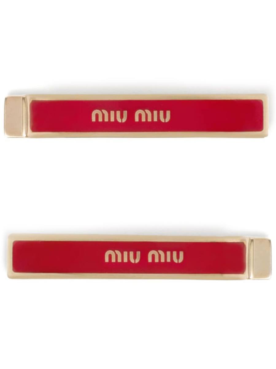 logo-engraved hairclip (pack of two)