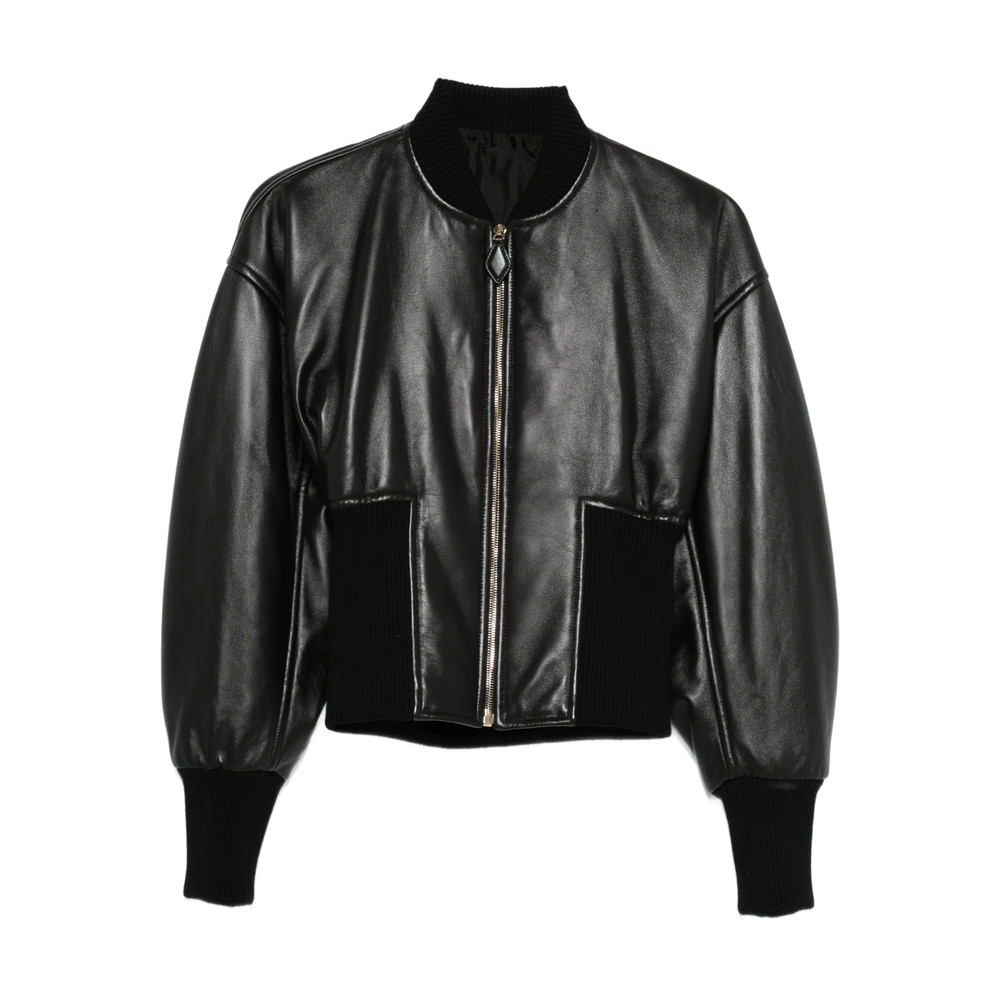 Alaïa Rib-knit Leather Jacket