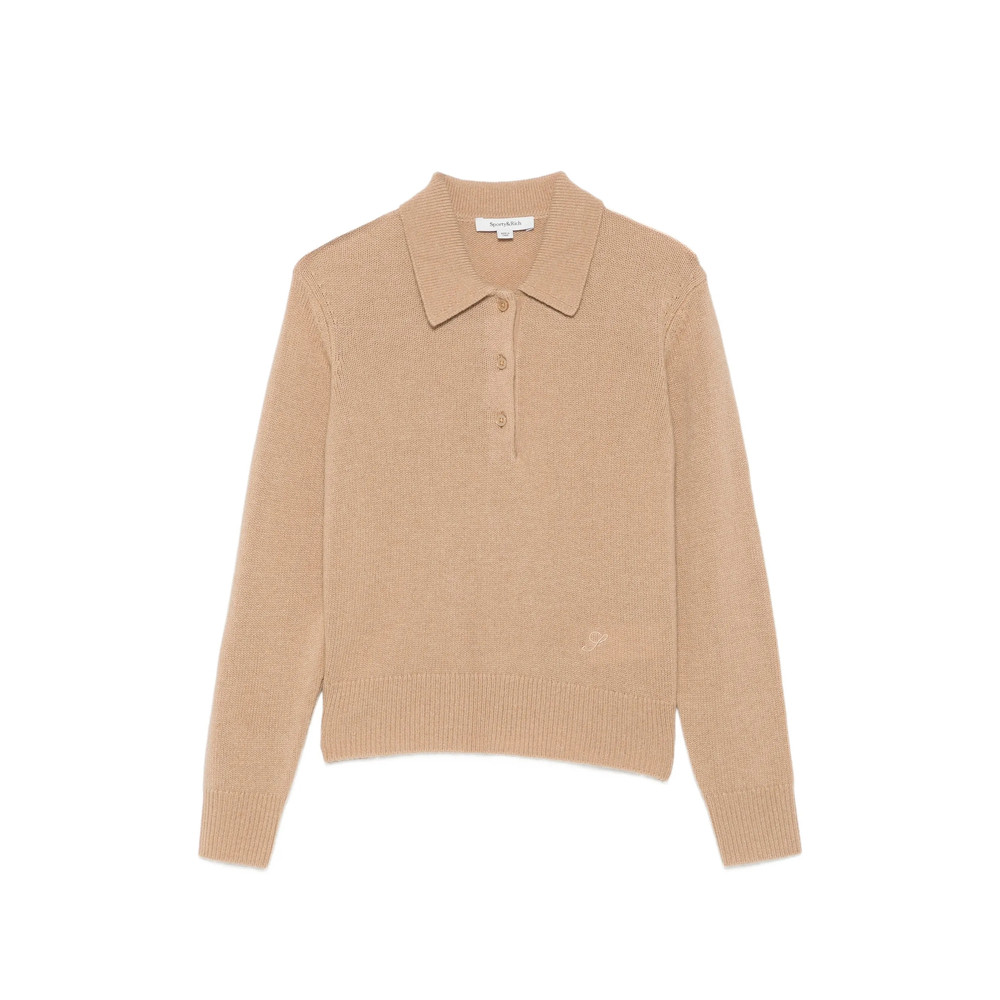 Sporty & Rich Izar Ribbed-knit Polo Shirt