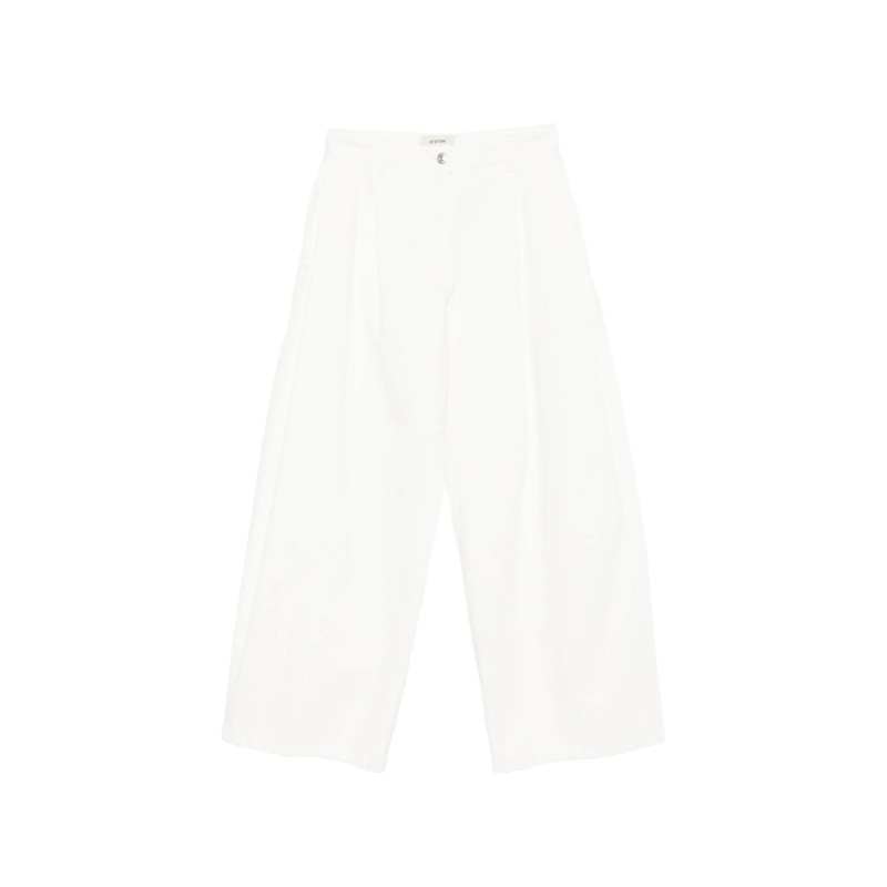 System Button-fastening Pleated Jeans