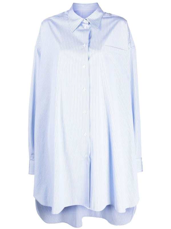 pinstriped poplin shirt