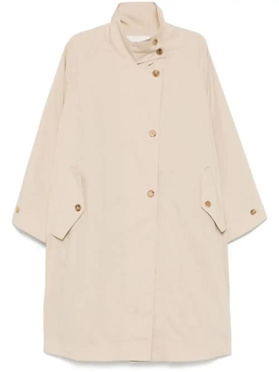 raglan-sleeve trench coat