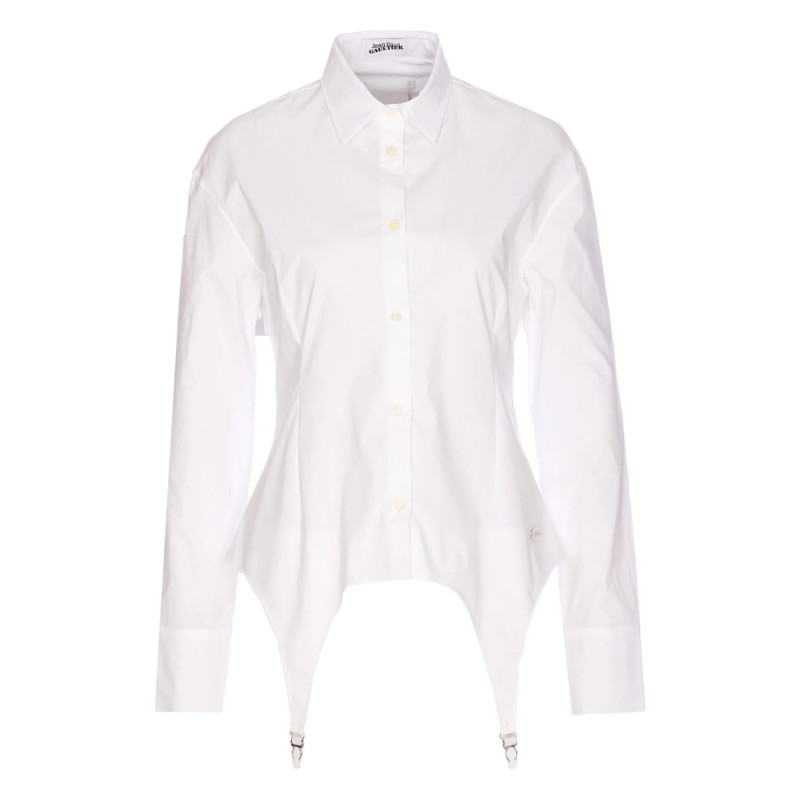 Jean Paul Gaultier Jaretekkes Button-front Logo-plaque Shirt
