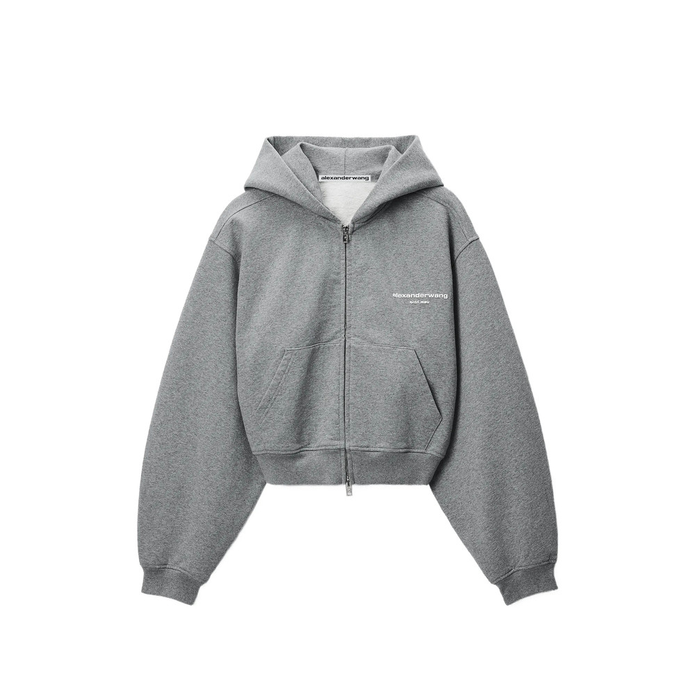Alexander Wang ZIP-UP HOODIE W/ LOGO PRINT