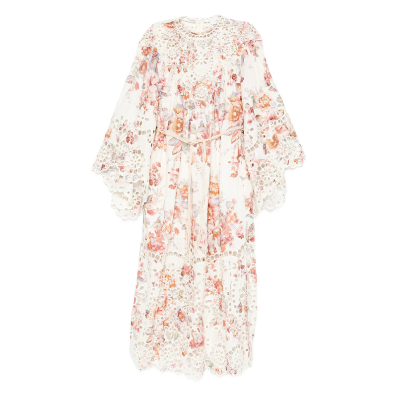 Zimmermann Awaken Embroidered Yoke Midi Dress