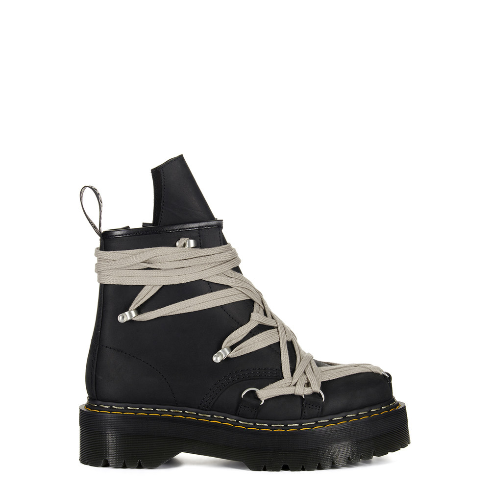 Rick Owens X Dr Martens 1460 Quad Sole Megalace Combat Boots