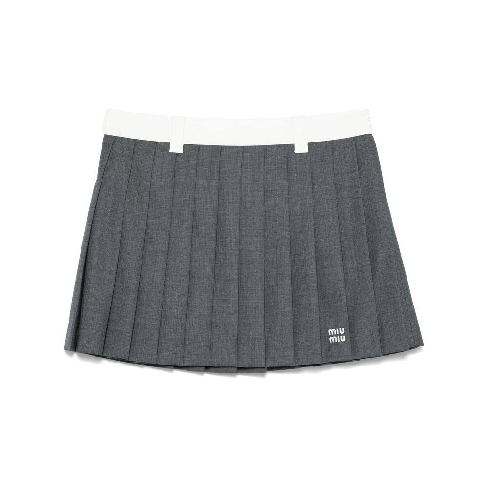 Miu Miu Pleated Mini Skirt
