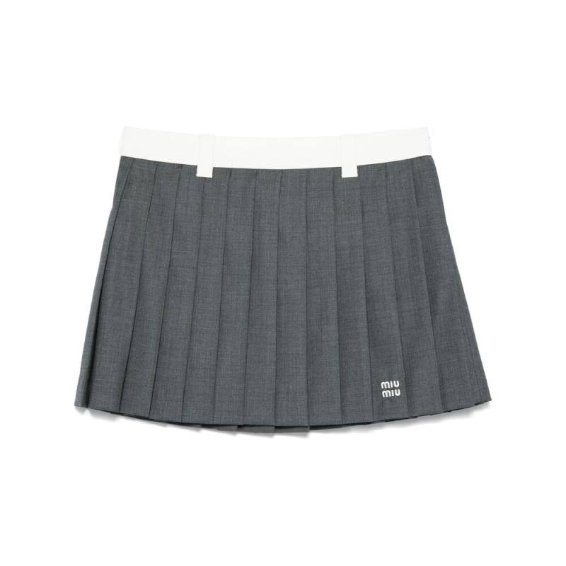 Miu Miu Pleated Mini Skirt
