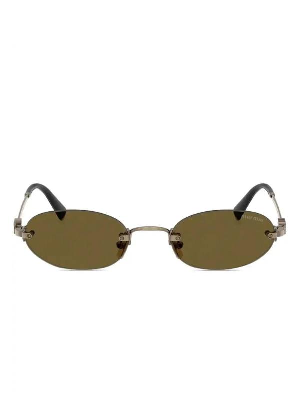 oval-frame sunglasses