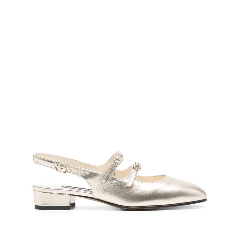 Carel Paris Peche Metallic Leather Pumps