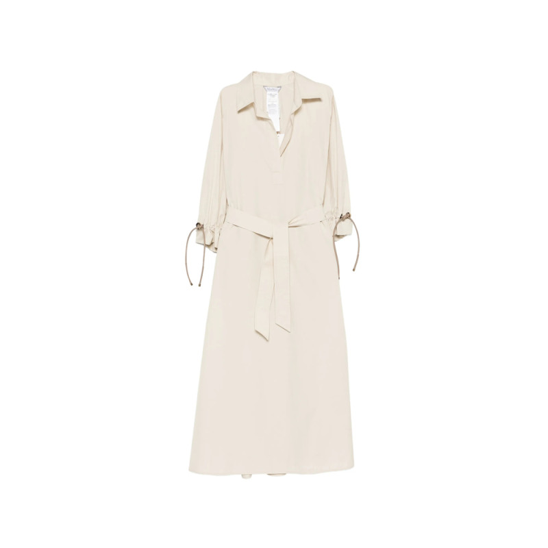 Max Mara Tied-cuffs Midi Dress