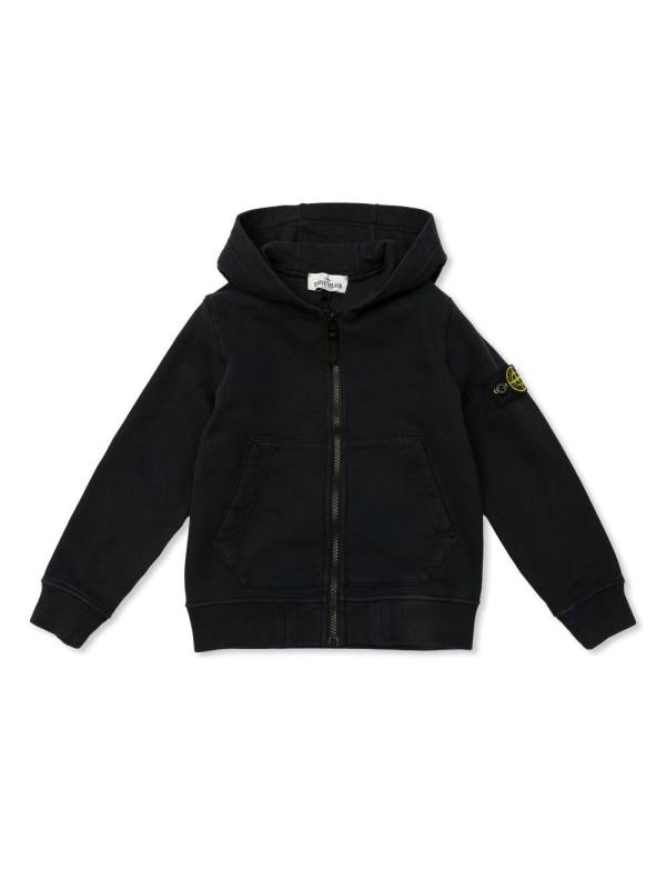 Compass-badge cotton hoodie