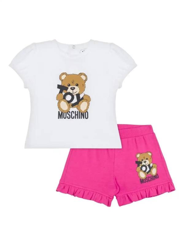 Teddy Bear-print short set