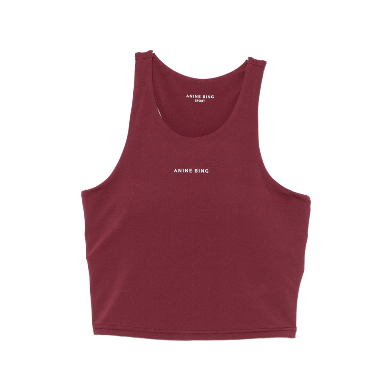 Anine Bing Elina Logo-print Racerback Top