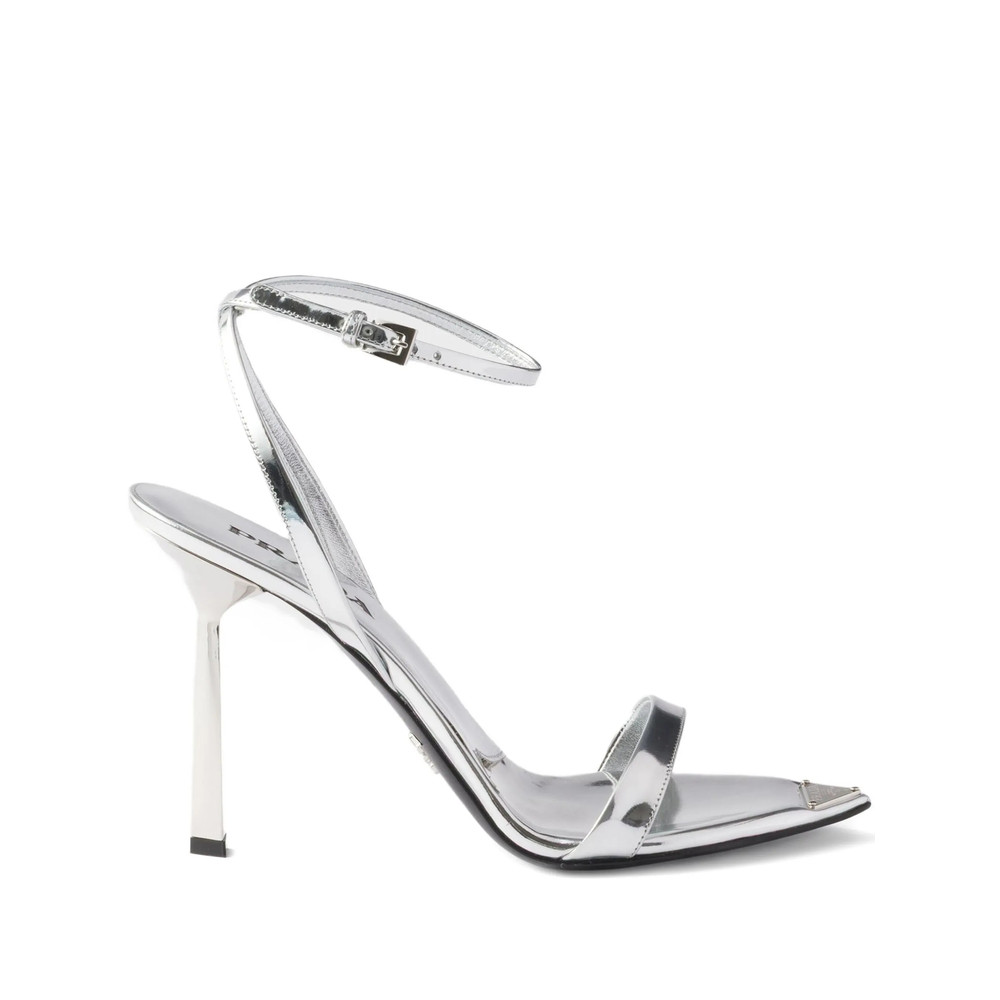 Prada 80mm Ankle-strap Leather Sandals