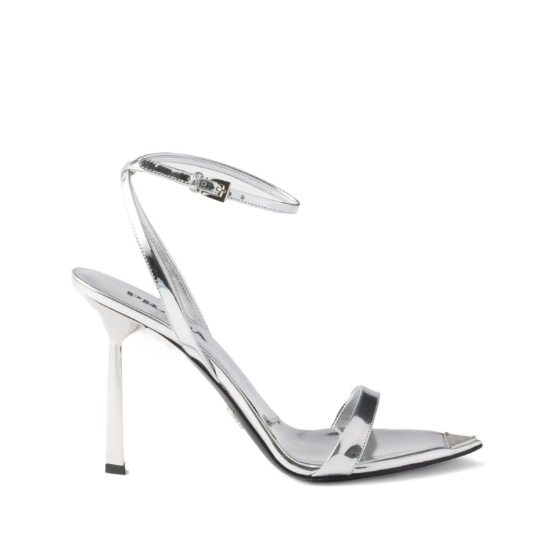 Prada 80mm Ankle-strap Leather Sandals