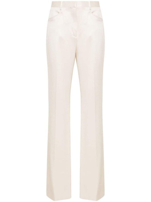 pressed-crease trousers