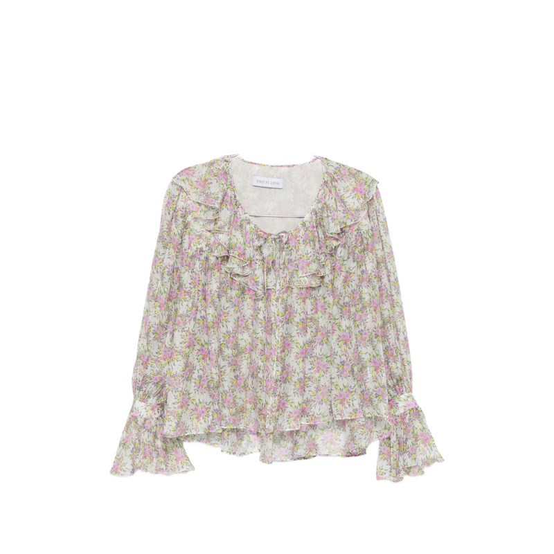 Raquel Diniz Floral-print Ruffled Blouse