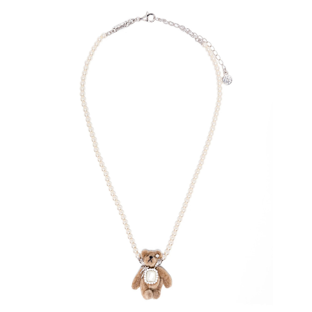 Yvmin Teddy-bear Pearl Necklace