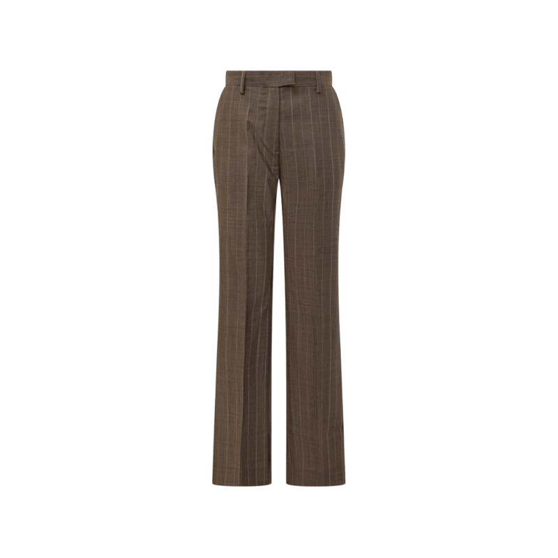 Ganni Pinstripe Straight-leg Trousers