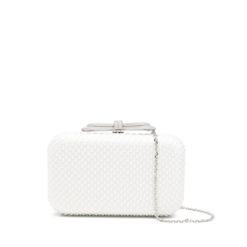 Mach & Mach Double Bow Embellished Clutch Bag