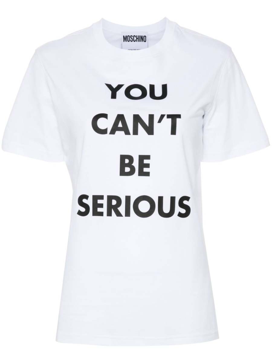 text-print cotton T-shirt