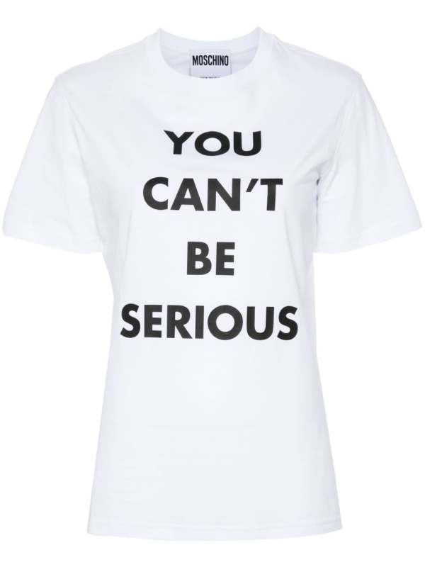 text-print cotton T-shirt