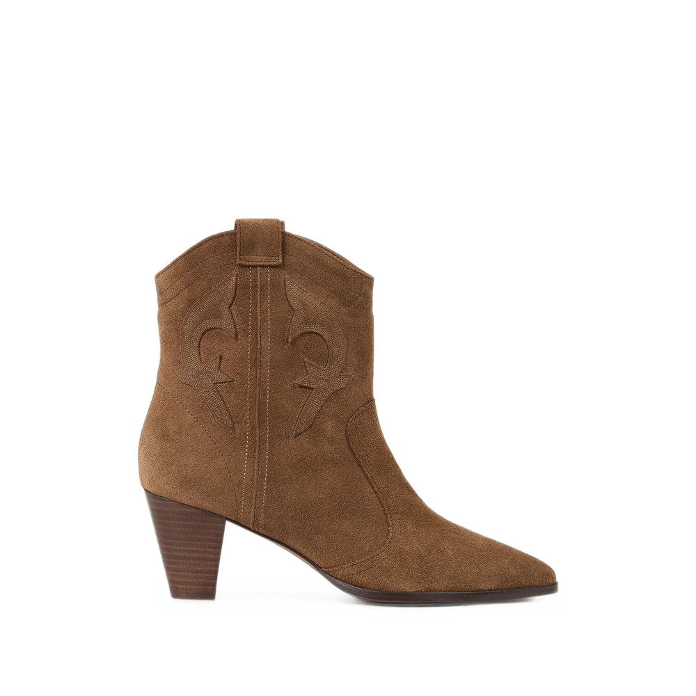 Ba & sh Casey Embroidered Western Ankle Boots