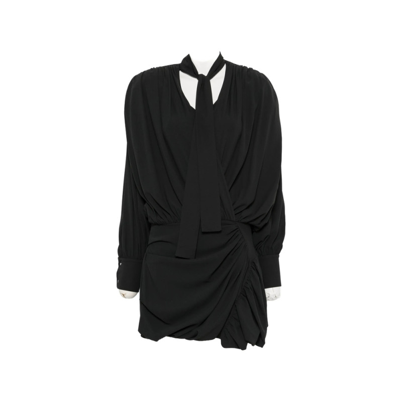 Iro Bounce Pussy-bow Draped Mini Dress